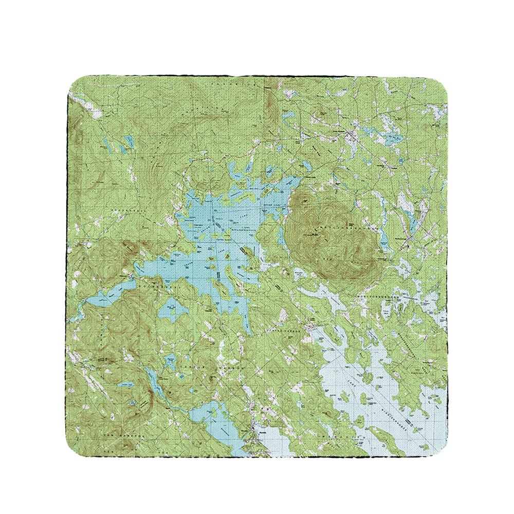 Squam Lake, NH Nautical Map Coaster Set of 4. Picture 1