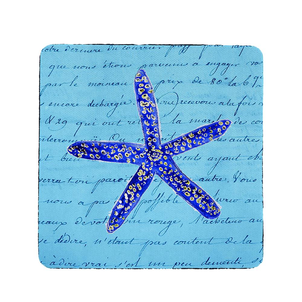 Blue Starfish Coaster Set of 4. Picture 1