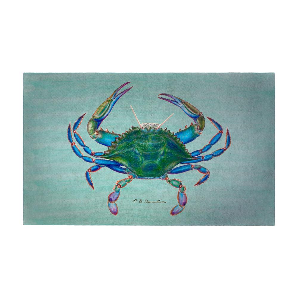 Female Blue Crab Door Mat 30x50. Picture 1