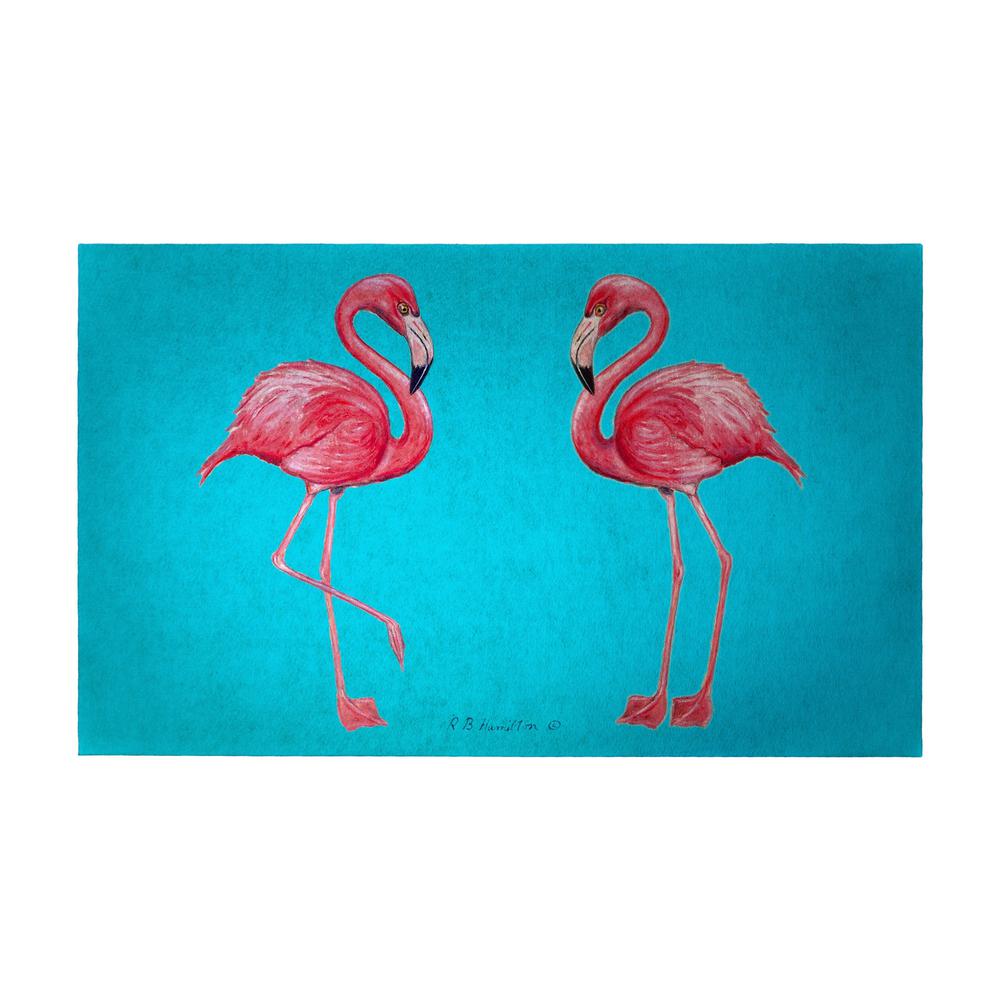 Flamingo Door Mat 18x26. Picture 1