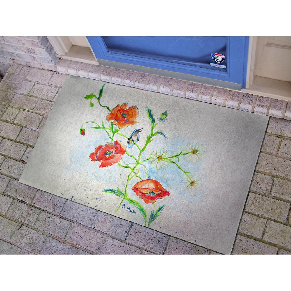 Poppies & Daisies Door Mat Large 30"x50". Picture 2
