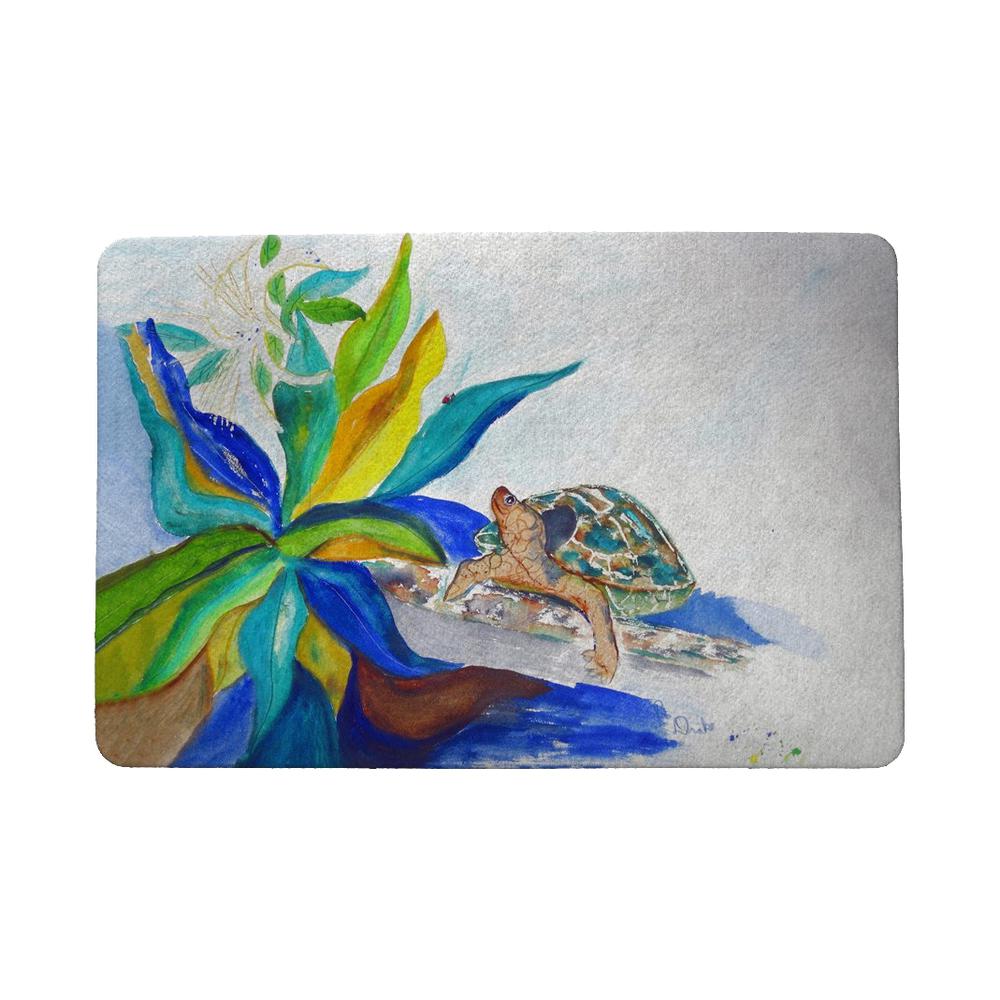 Turtle & Lily Door Mat 18"x26". Picture 1