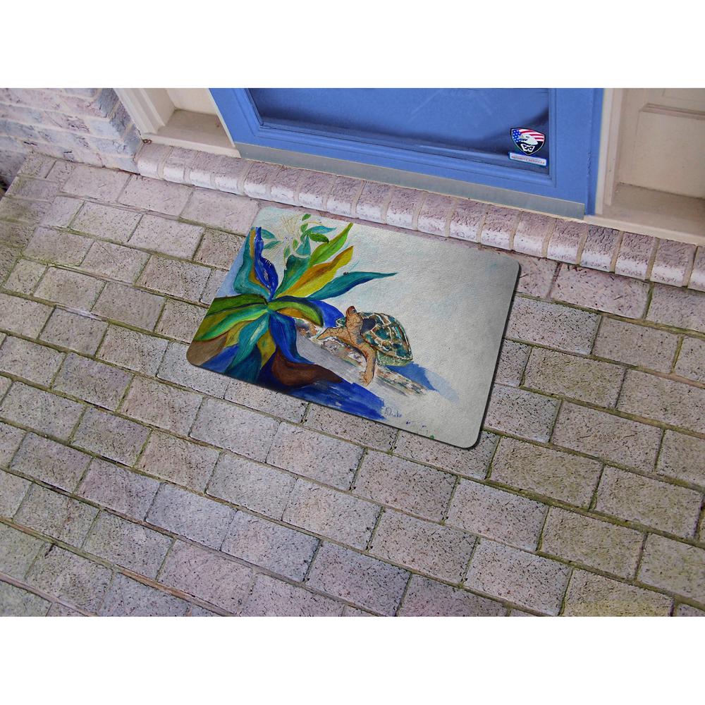 Turtle & Lily Door Mat 18"x26". Picture 2