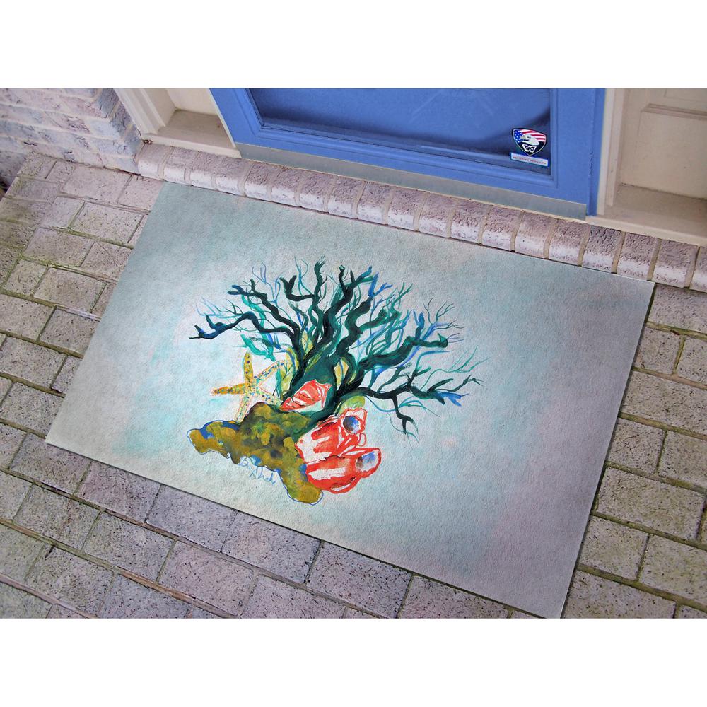 Starfish Coral Shells Door Mat Large 30"x50". Picture 2