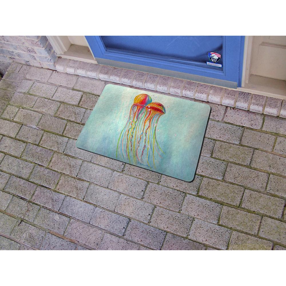 Colorful Jellyfish Door Mat 18x26. Picture 2