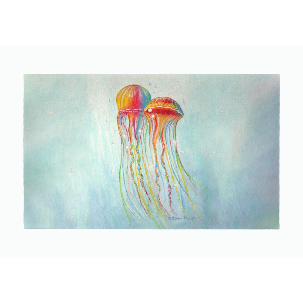 Colorful Jellyfish Door Mat 30x50. Picture 1