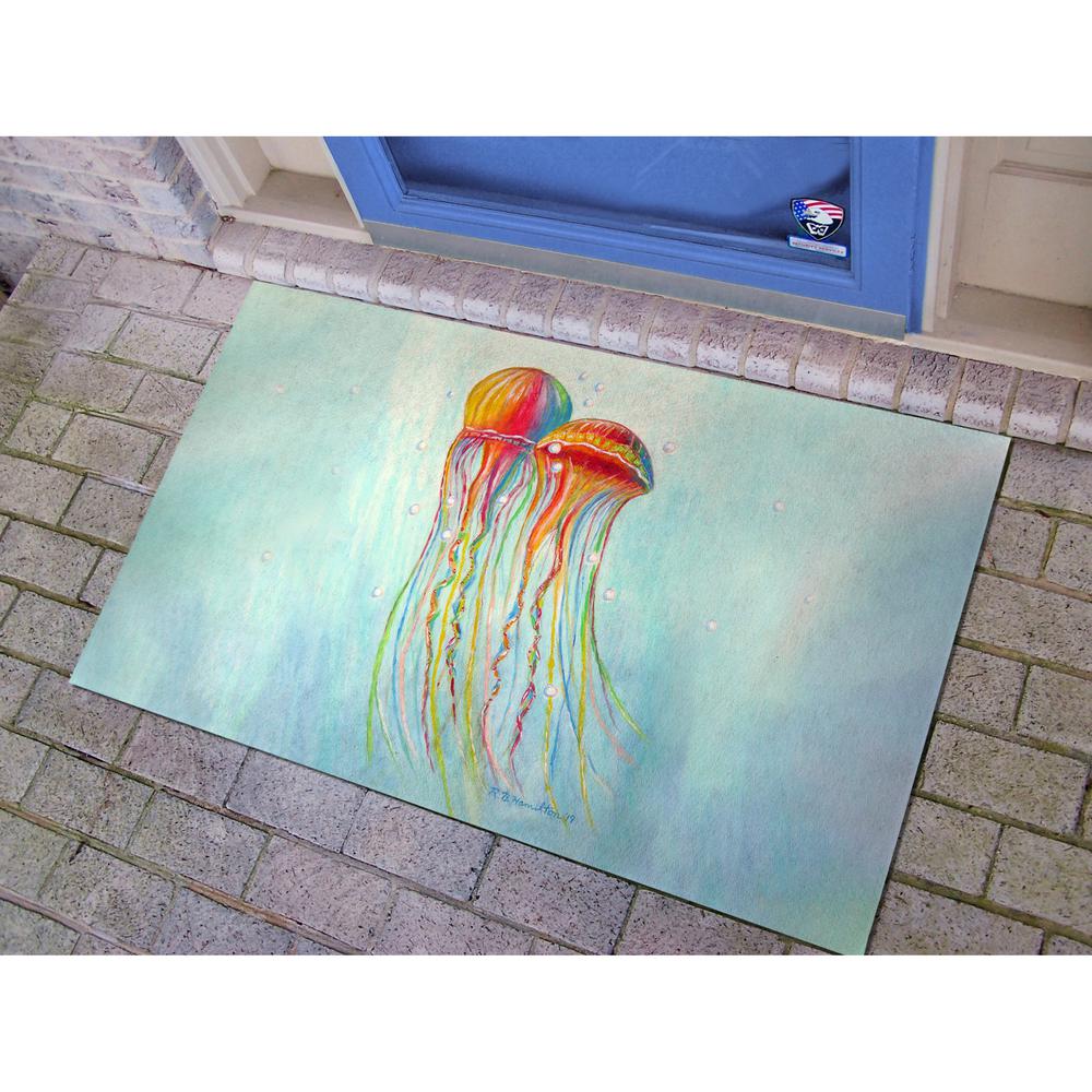 Colorful Jellyfish Door Mat 30x50. Picture 2