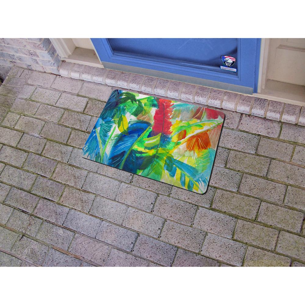 Abstract Palms Door Mat 18x26. Picture 2