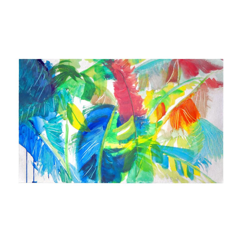 Abstract Palms Door Mat 30x50. Picture 1