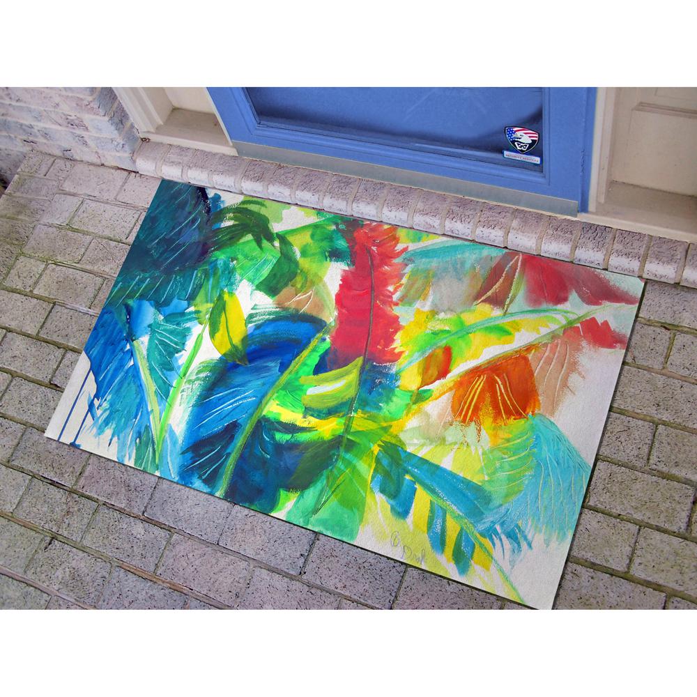 Abstract Palms Door Mat 30x50. Picture 2