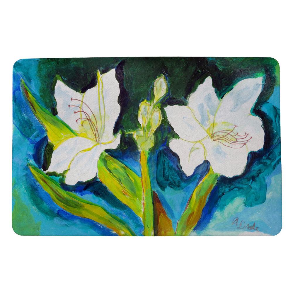 White Lily Door Mat 18x26. Picture 1