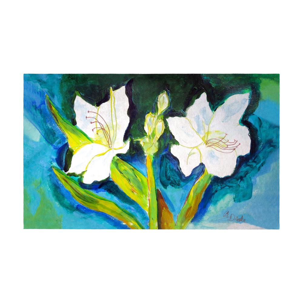 White Lily Door Mat 30x50. Picture 1