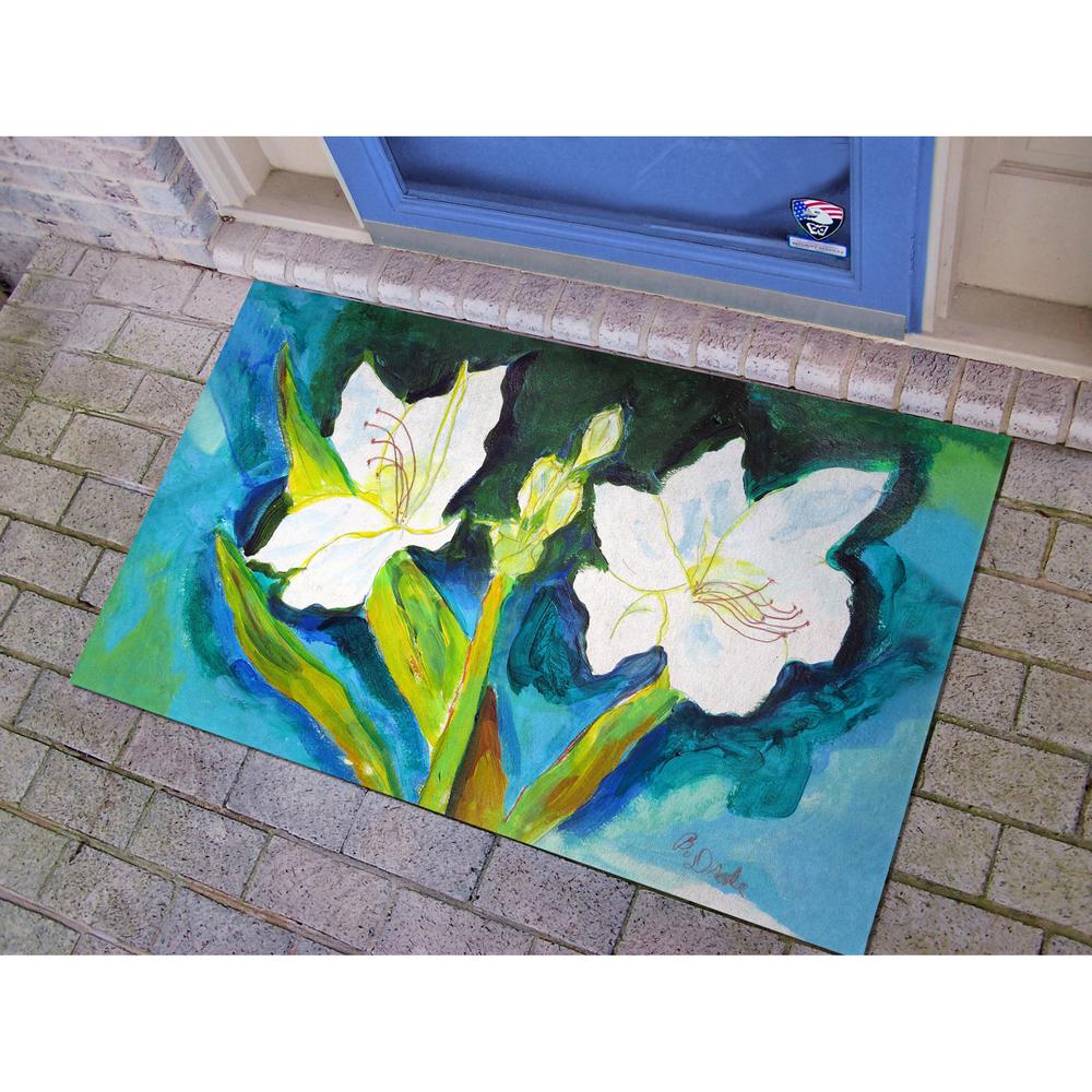 White Lily Door Mat 30x50. Picture 2