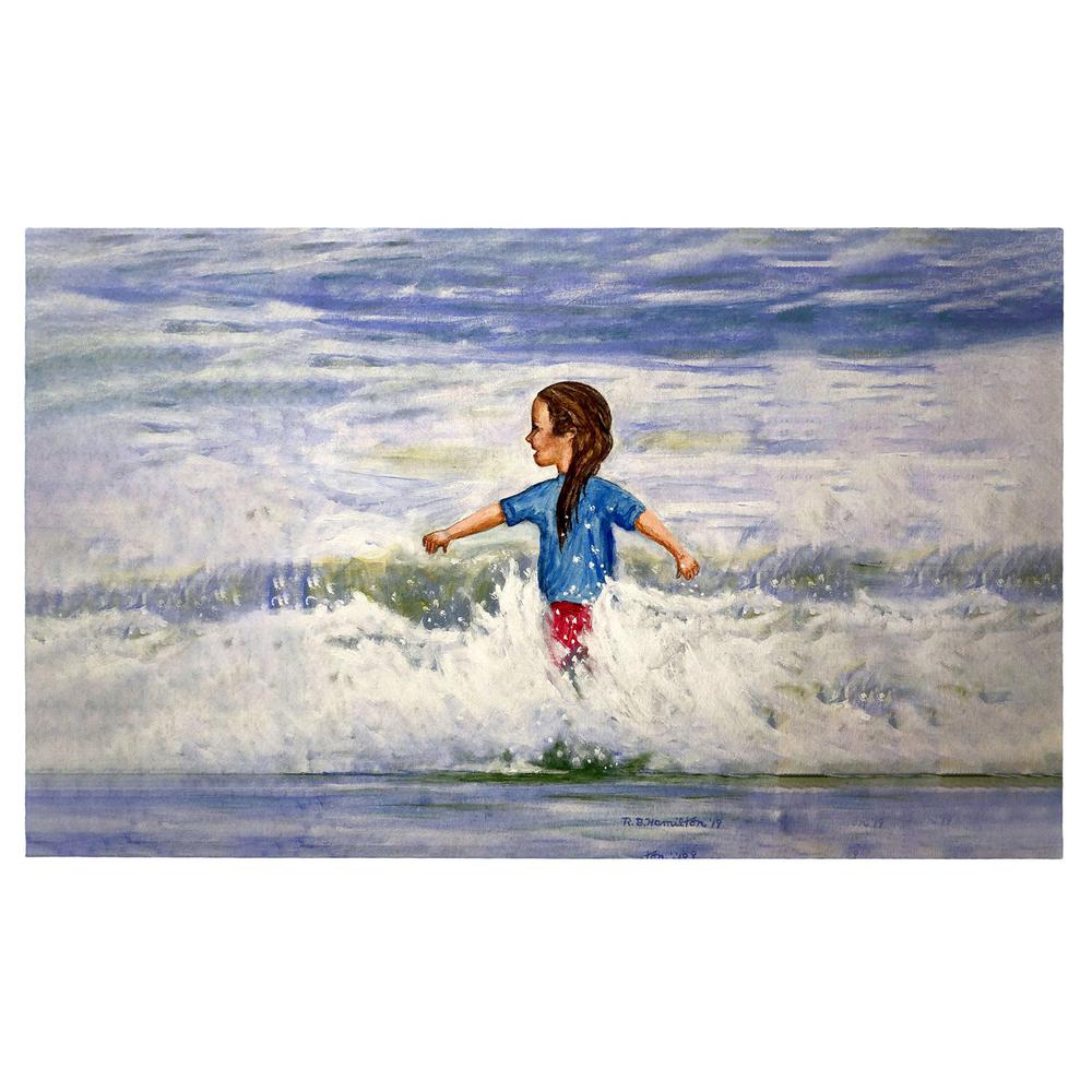 Girl in Surf Door Mat 30x50. Picture 1