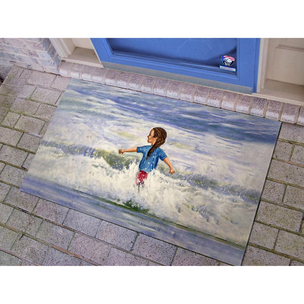 Girl in Surf Door Mat 30x50. Picture 2