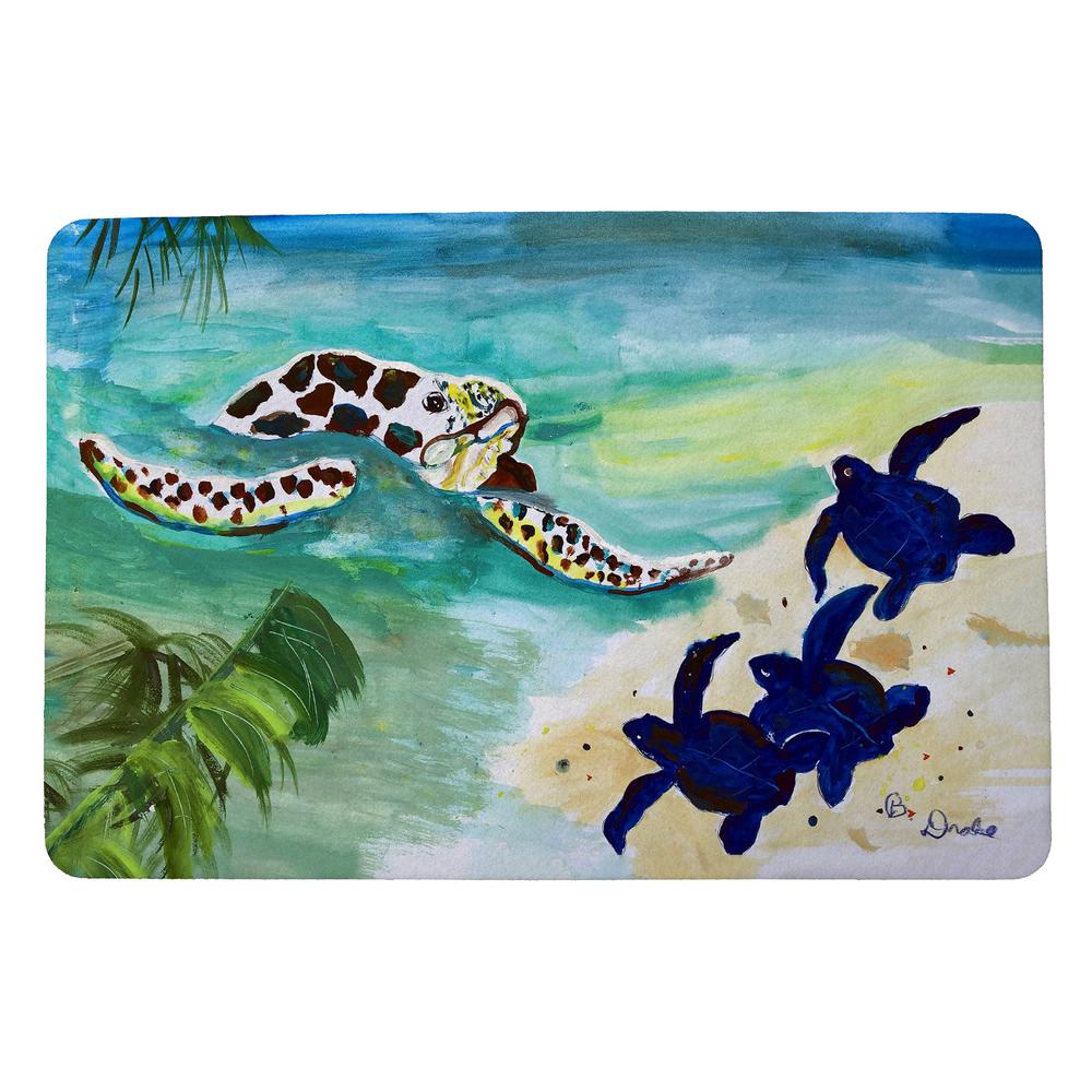 Sea Turtle and Babies Small Door Mat. Picture 1