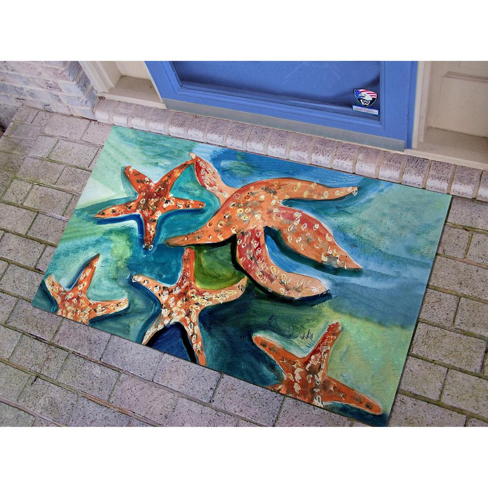 Swimming Starfish Large Door Mat. Picture 2
