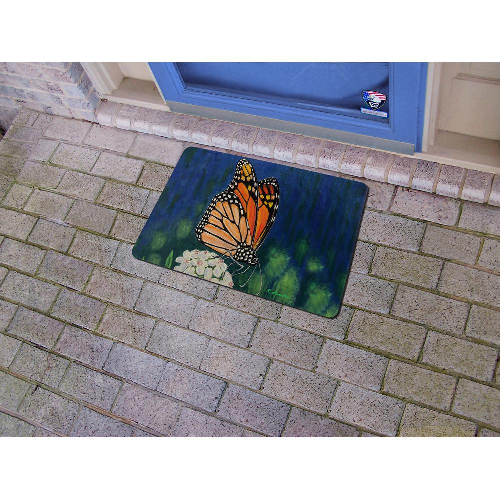 Monarch & Flower Door Mat 18x26. Picture 2