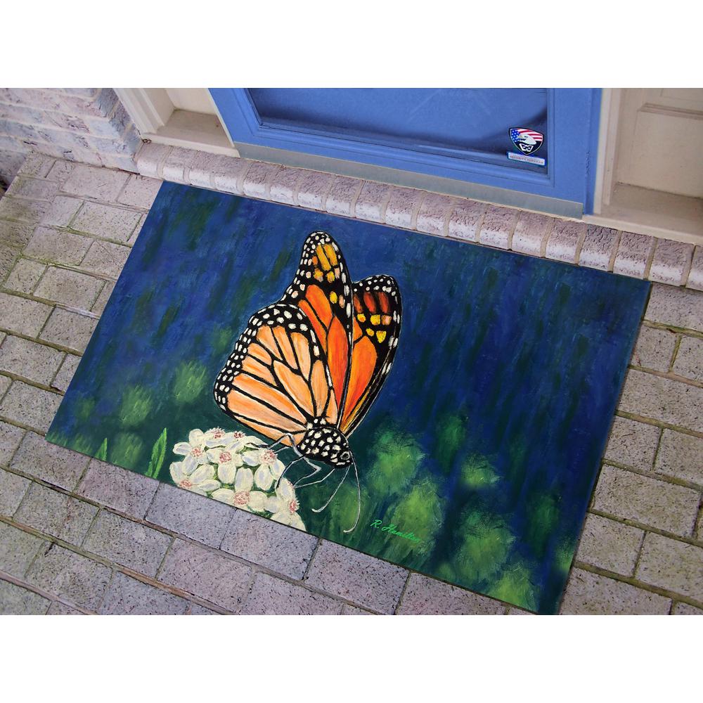 Monarch & Flower Door Mat 30x50. Picture 2