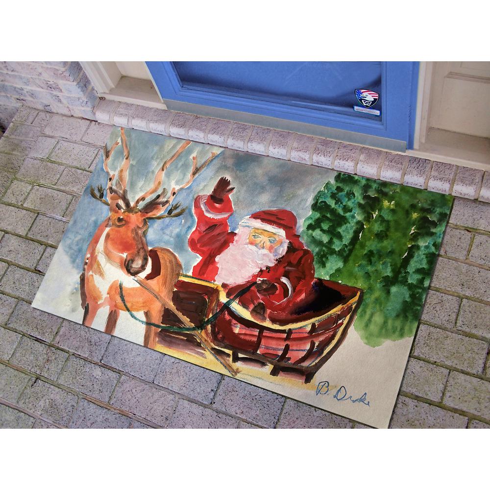Reindeer & Santa Door Mat 30x50. Picture 2