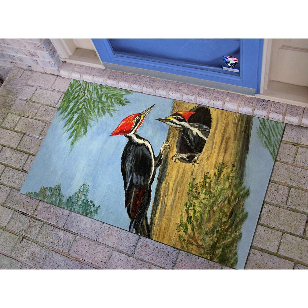 Pileated Woodpeckers Door Mat 30x50. Picture 2