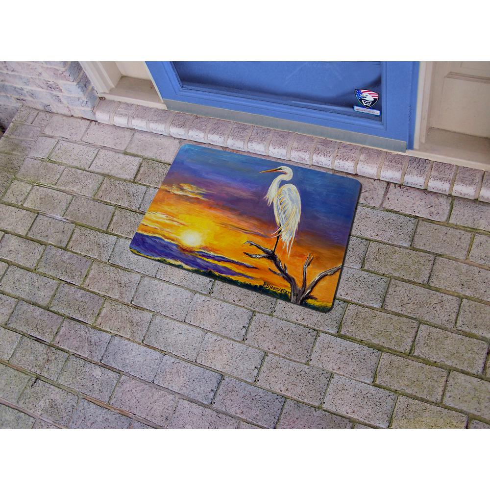 Egret Sunset Door Mat 18x26. Picture 2