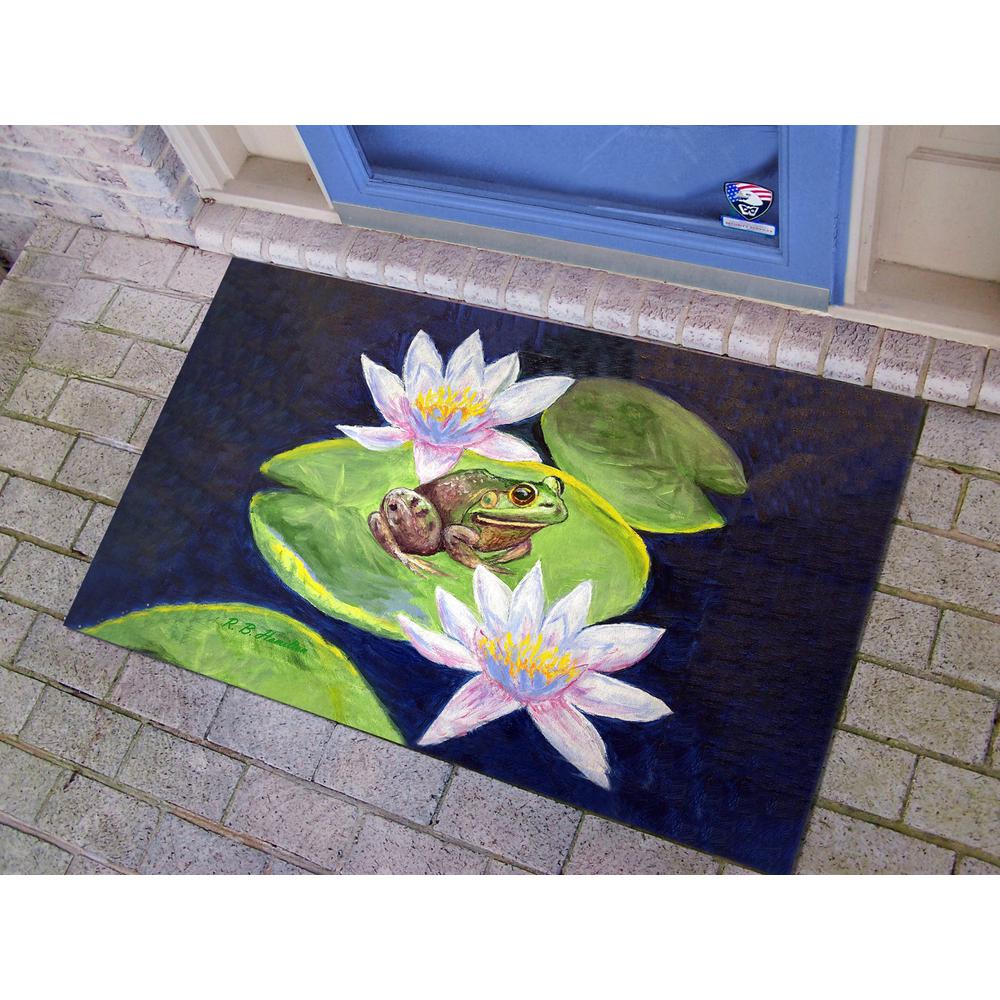 Frog & Lily Door Mat 30x50. Picture 2