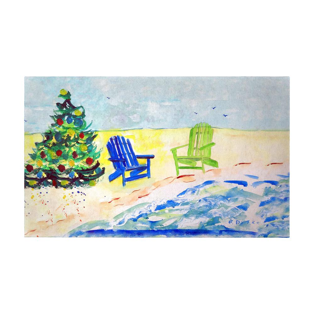 Beach Chair Christmas Door Mat 30x50. Picture 1