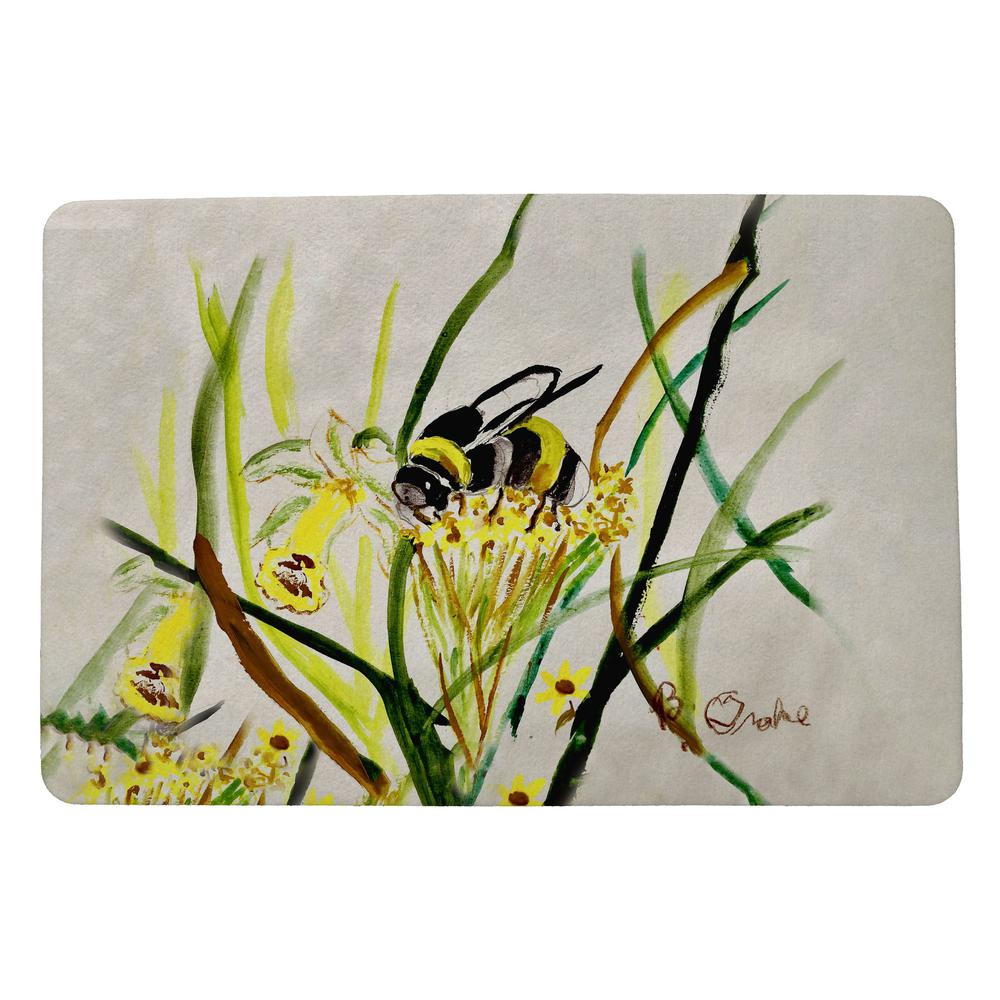 Bee & Flower Door Mat 18x26. Picture 1