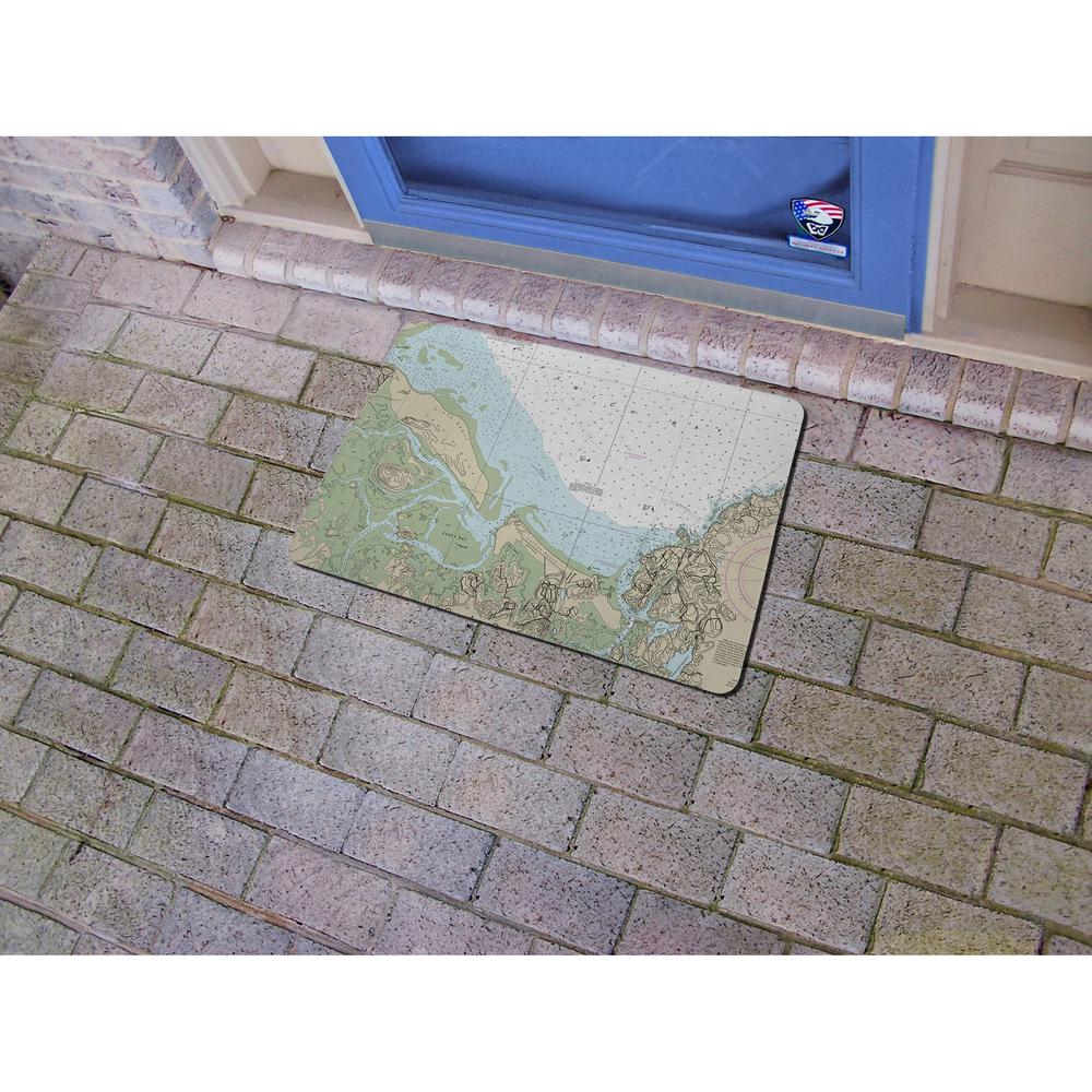 Essex Bay and Essex River, MA Nautical Map Door Mat 18x26. Picture 2