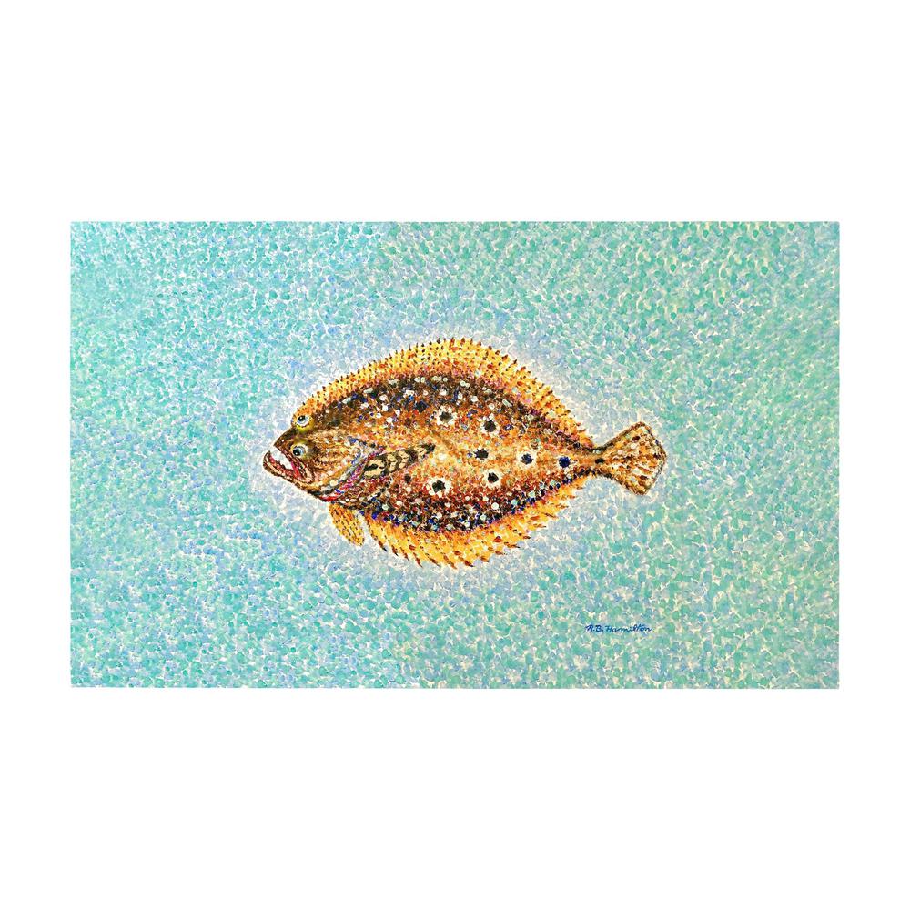 Pointillist Flounder Door Mat 30x50. Picture 1