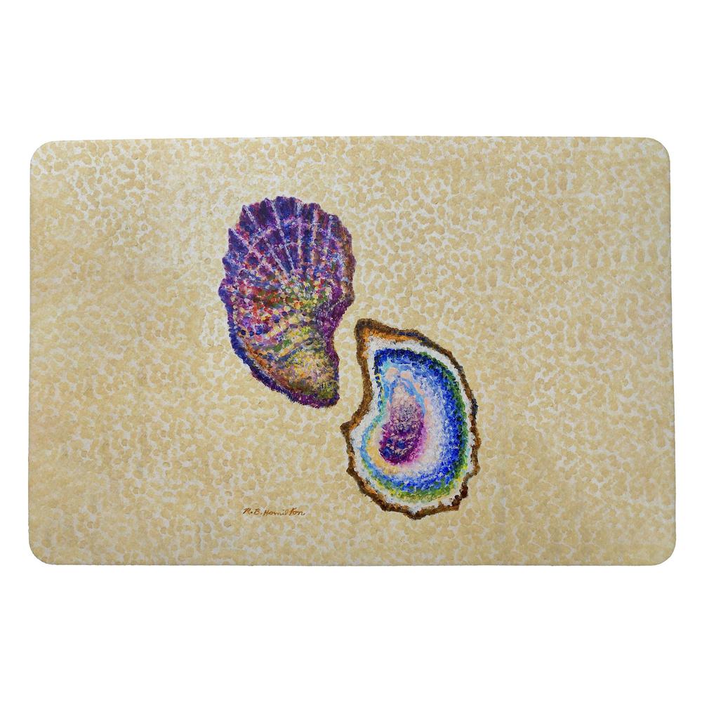 Two Oysters Door Mat 18x26. Picture 1