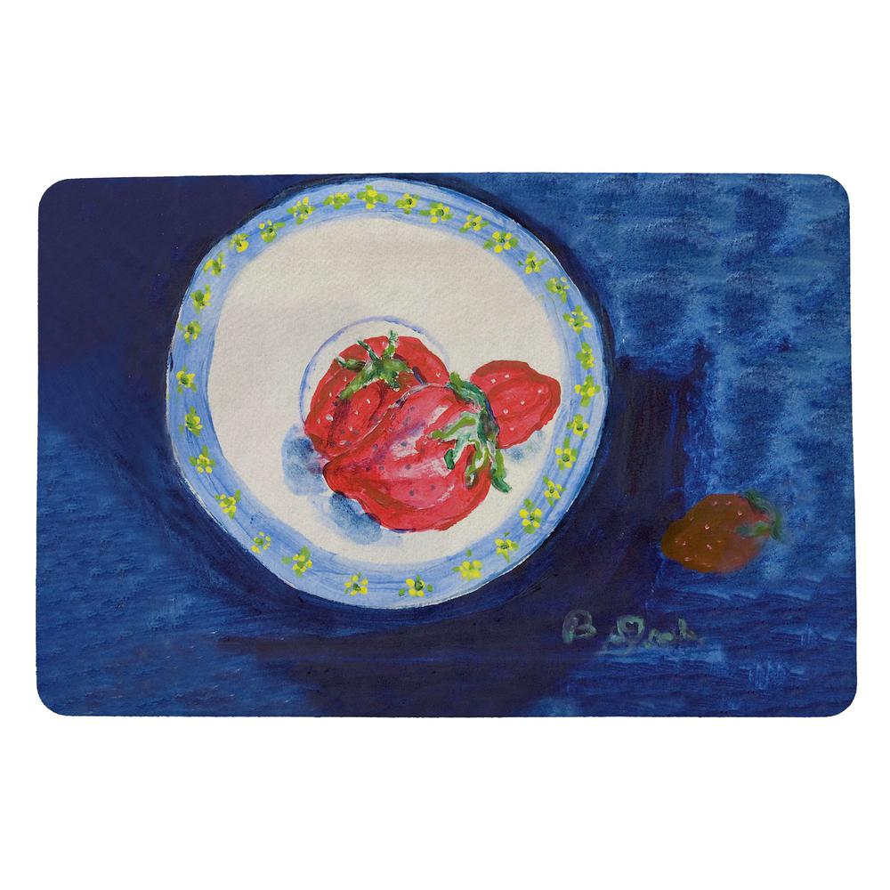 Strawberry Plate Door Mat 18x26. Picture 1