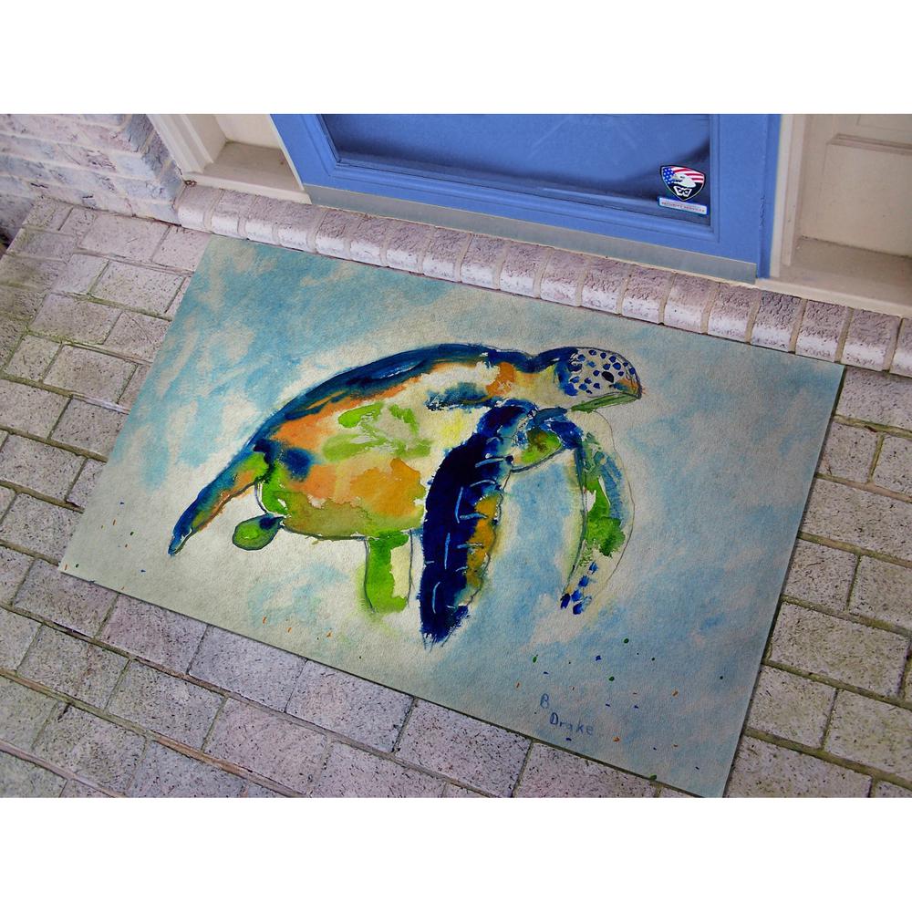 Blue Sea Turtle Door Mat, 30x50. Picture 2