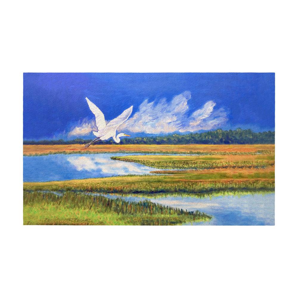 Flying Egret Door Mat 30x50. Picture 1