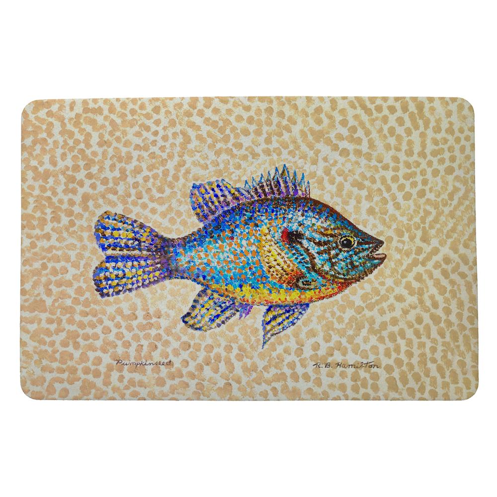Pumpkinseed Fish Door Mat 18x26. Picture 1