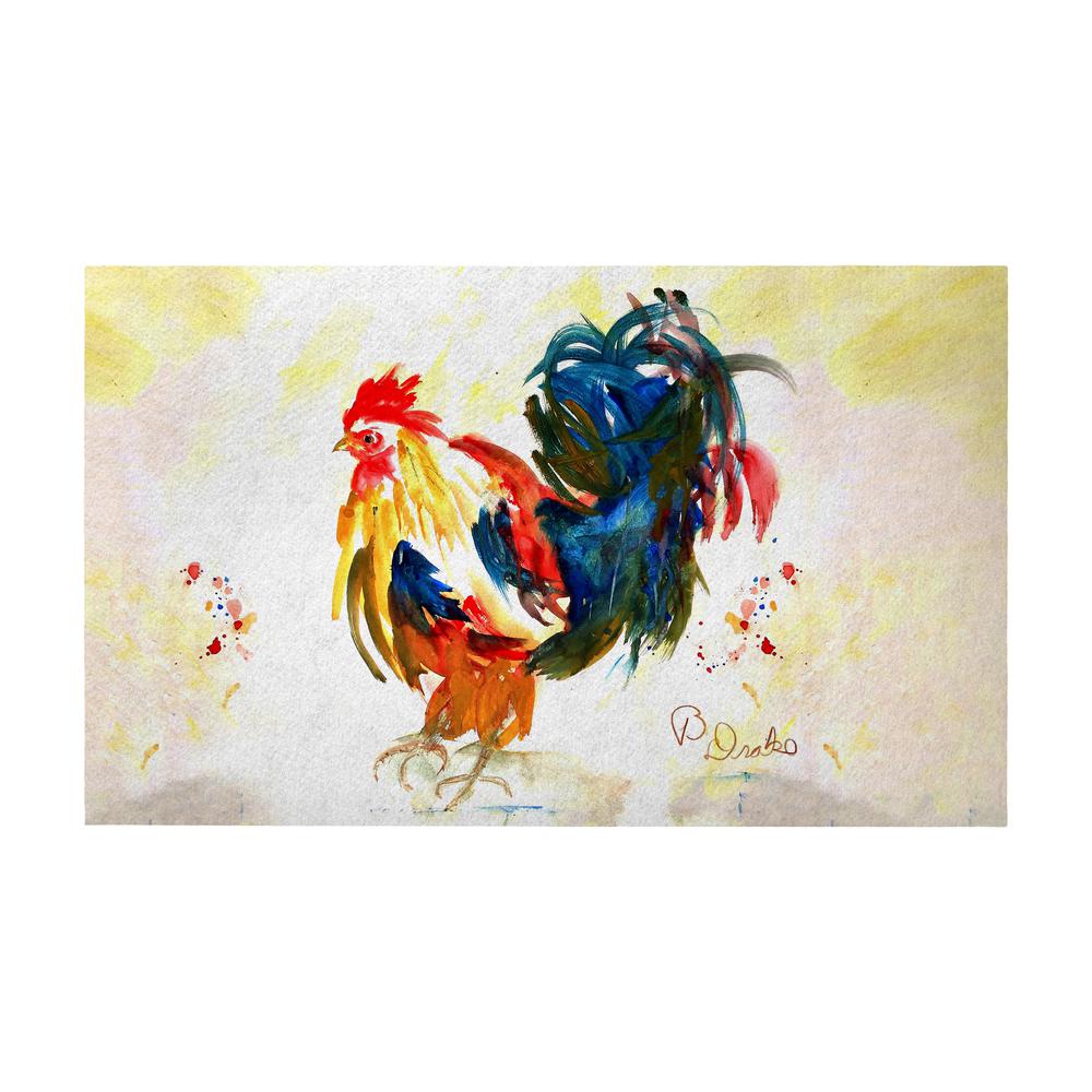Colorful Rooster Door Mat 30x50. Picture 1