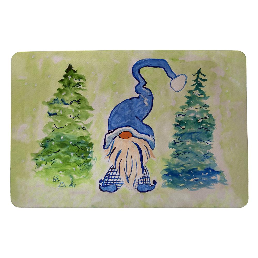 Gnome & Christmas Trees Door Mat 18x26. Picture 1