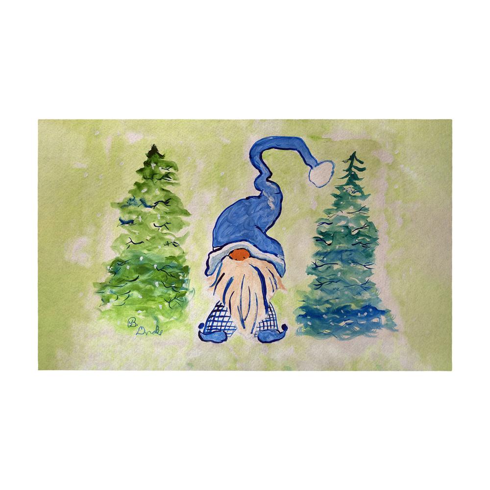 Gnome & Christmas Trees Door Mat 30x50. Picture 1