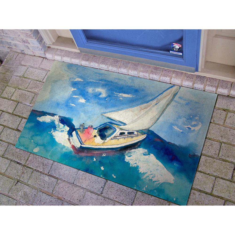 Betsy's Sailboat Door Mat 30x50. Picture 2