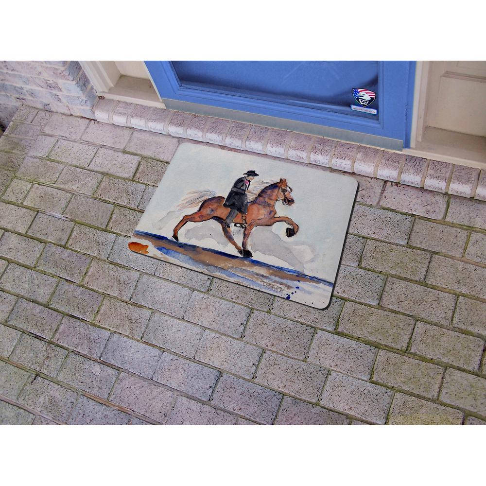 Brown Horse Walking Door Mat 18x26. Picture 2