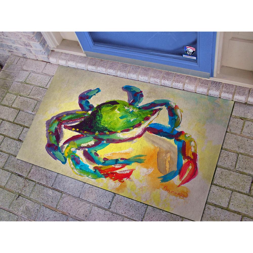 Teal Crab Door Mat 30x50. Picture 2