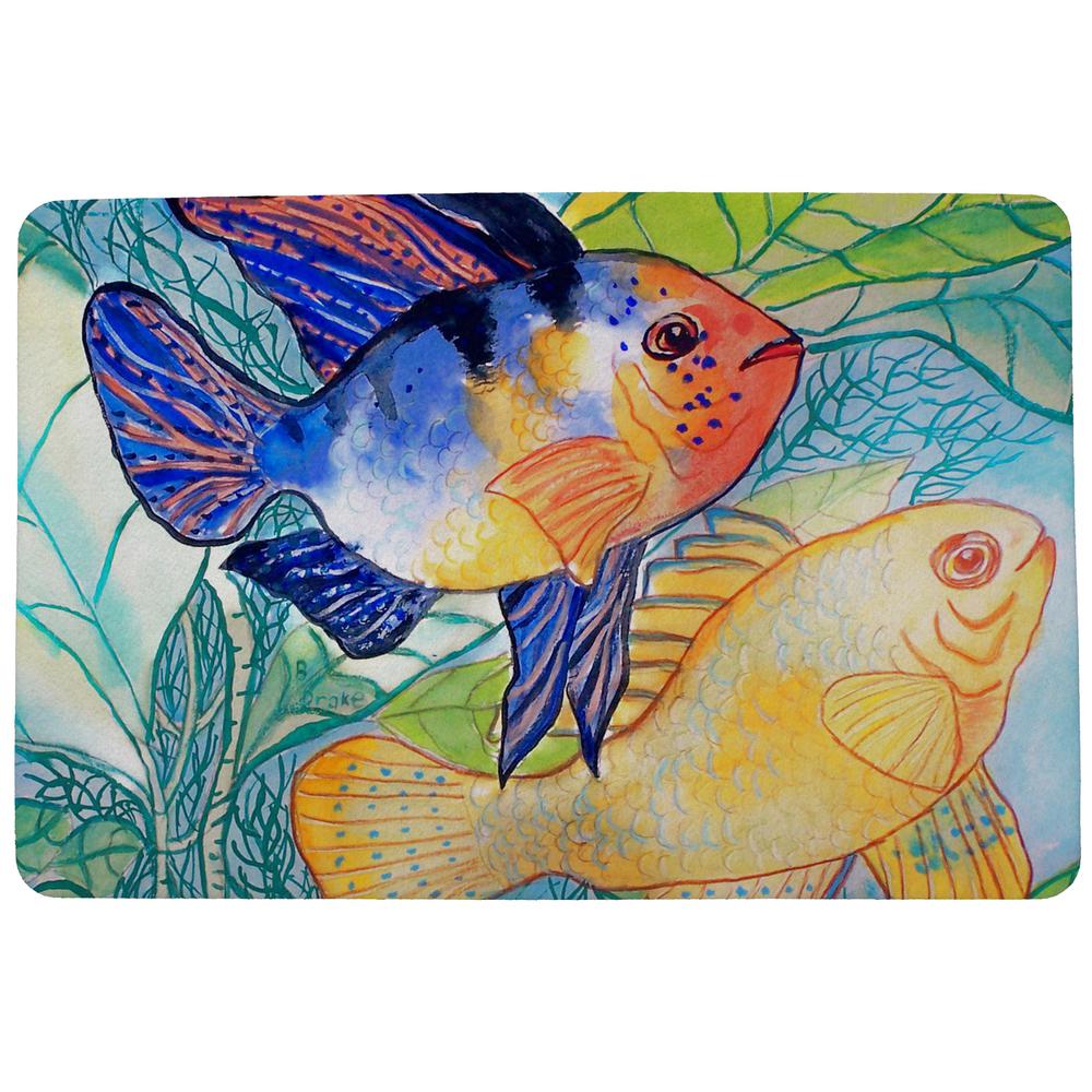 Betsy's Two Fish Door Mat 18x26. Picture 1