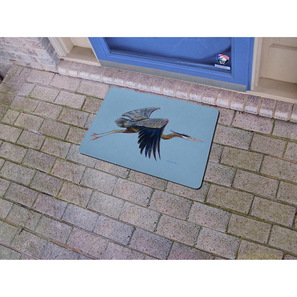 Eddie's Blue Heron Door Mat 18x26. Picture 2