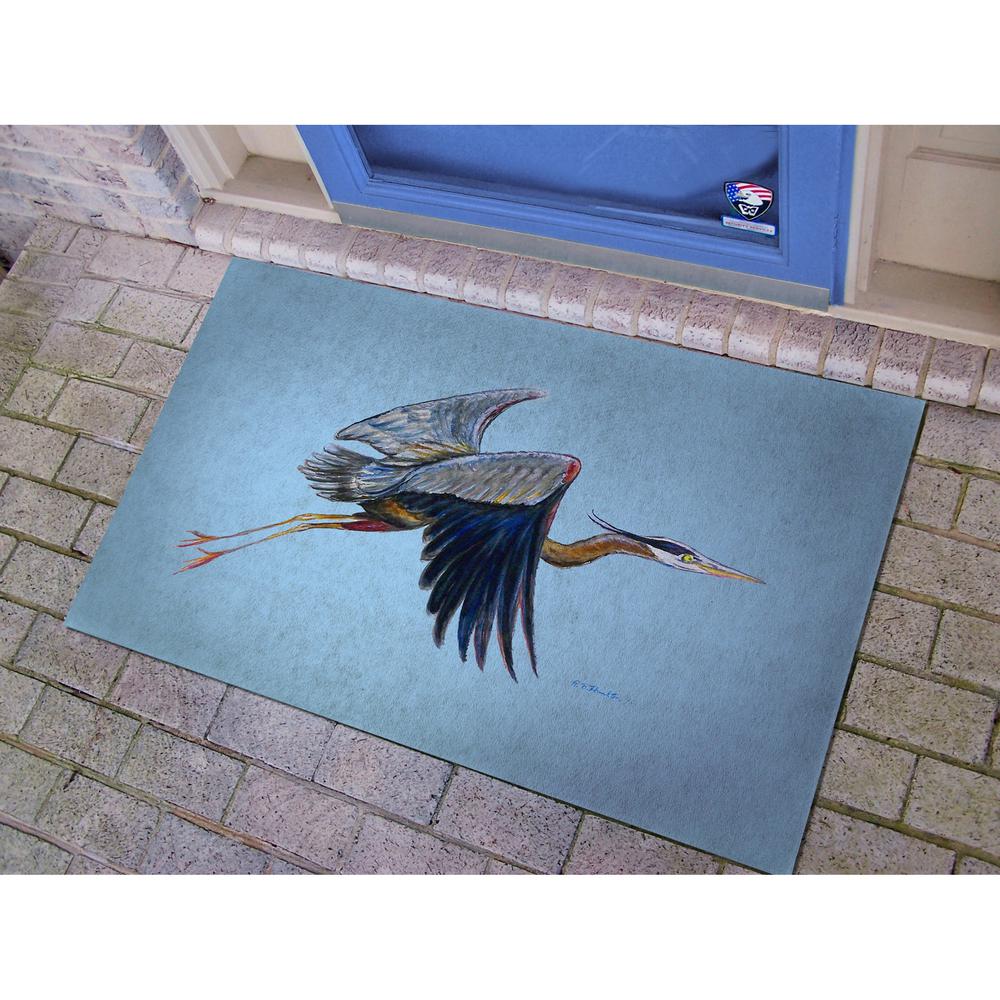 Eddie's Blue Heron Door Mat 30x50. Picture 2