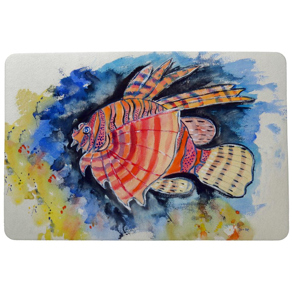 Betsy's Lion Fish Door Mat 18x26. Picture 1