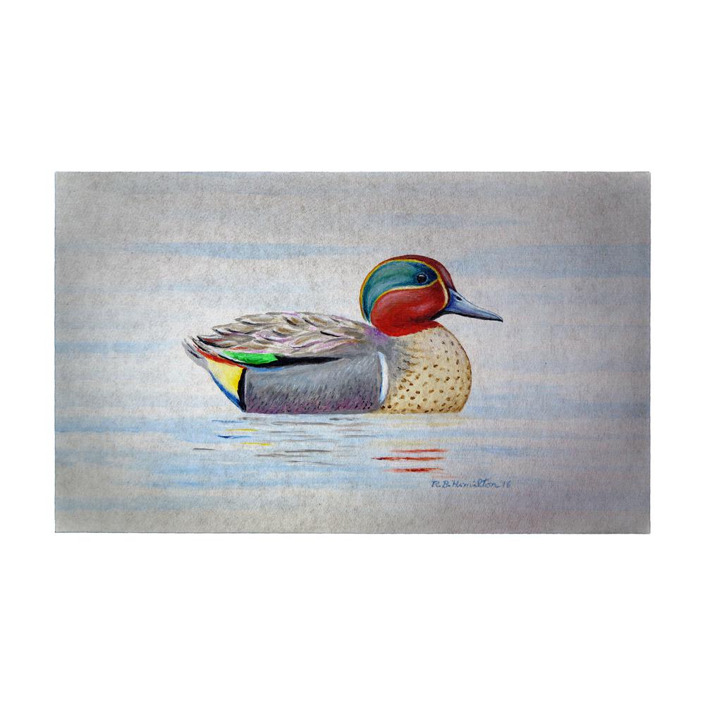 Green Wing Teal Door Mat 18x26. The main picture.