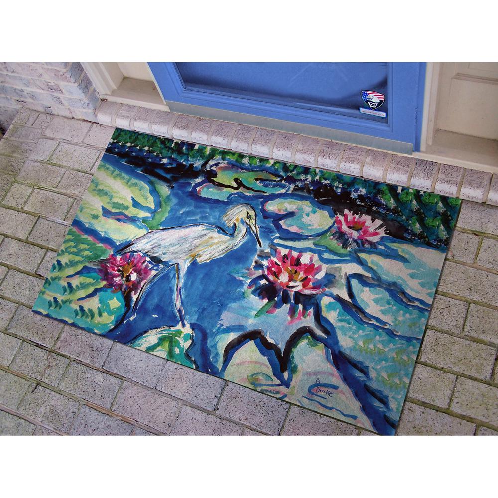 Heron & Waterlilies Door Mat 30x50. Picture 2