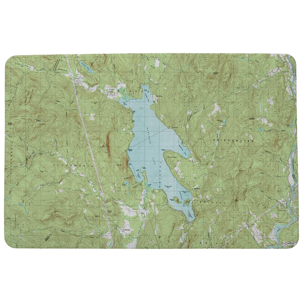 Newfound Lake, NH Nautical Map Door Mat Small. Picture 1
