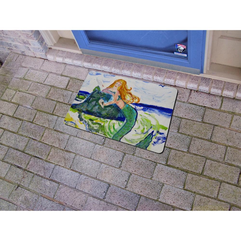 Mermaid on Rock Door Mat 18x26. Picture 2